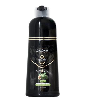 400ml Permanent Black Hair Dye Shampoo with Natural Ingredients | Ammonia-Free Men and Women's Black Hair Dye - Buy Online on GoSupps.com