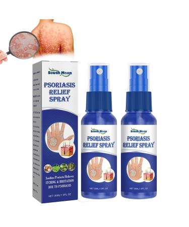 ZXBM Psoriasis Treatment Spray South Moon Psoriasis Repair Spray Herbal Psoriasis Treatment Spray Psoriasis Spray Psoriasis Treatment for Skin (2PCS)