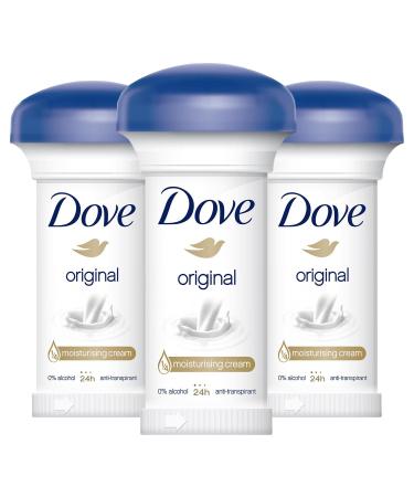 Dove Dove Original Anti-Perspirant Cream 50 ml (Pack of 3)