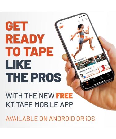 KT Tape Original Cotton - Elastic Kinesiology Athletic Tape 125 Uncut Roll in Black | Improve Performance & Recovery - Buy Online on GoSupps.com