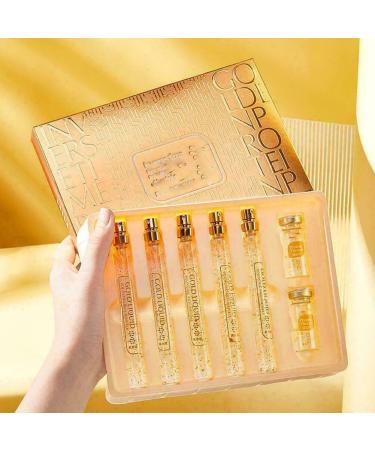 Gold Face Essence Serum - Anti-Aging Moisturizing & Firming with Soluble Protein Thread & Nano Gold for Women - 1 Set - Buy Online on GoSupps.com