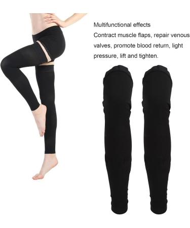 Buy Black Knee-High Compression Stockings for Men & Women | Oversize Support Stockings 23-32 mmHg for Running & Hiking | Improve Blood Circulation - Buy Online on GoSupps.com