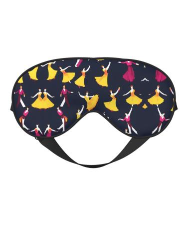 Ballroom Dance Small Pattern Soft Sleep Eye Mask Female Breathable Eye Patch Perfect for Travel and Relaxation