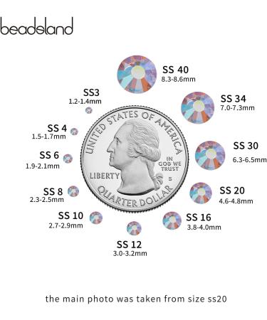 Beadsland 1440 Pcs Light Pink SS10 Flat Back Rhinestones for Nails - Perfect Nail Art Crystals - Buy Online on GoSupps.com