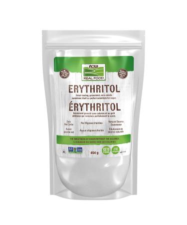 NOW Foods Erythritol Pleasant Sweetner for Reduced-Calorie and Sugar-Free Recipes Zero-Calorie Low Glycemic Impact 454g 0 454 g (Pack of 1)