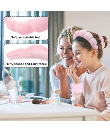 WINTACTICAL Set of 4 Women's Spa Headbands for Face Washing, Makeup Removal, Shower - Pink Hair Accessories - Buy Online on GoSupps.com