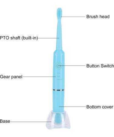 Shop Electric Power Toothbrush for Adults - 3 Modes Soft Bristles IPX7 Waterproof | Travel & Outdoor Use - Blue - Buy Online on GoSupps.com