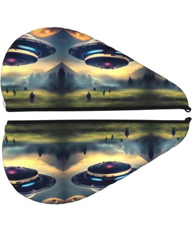 UFO Landing Dry Hair Cap for Women - Super Absorbent Elastic Wrap for Quick Drying Long Thick Hair - Buy Online on GoSupps.com
