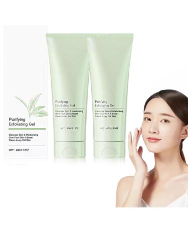 2PCS Purifying Exfoliating Scrub, Moisturizing Cleanses Skin - Body & Face Exfoliating Scrub Gel