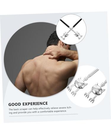 Minkissy 2-Piece Back Scratchers | Stainless Steel Anti-Itching Long Handle Body Scratch Stick - Buy Online on GoSupps.com