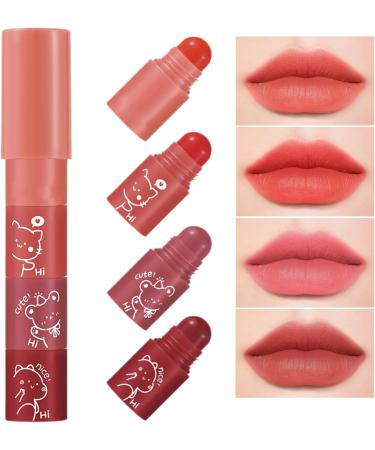  Stronrive Waterproof lipstick long-lasting lip gloss - 4-color lip pencil - Waterproof matte lipstick set for women long-lasting lip lacquer set - Buy Online on GoSupps.com