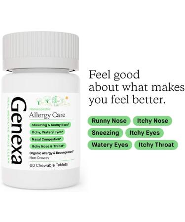Genexa Allergy-D Organic Acai Berry - 60 Chewable Tablets | Natural Allergy Relief - Buy Online on GoSupps.com