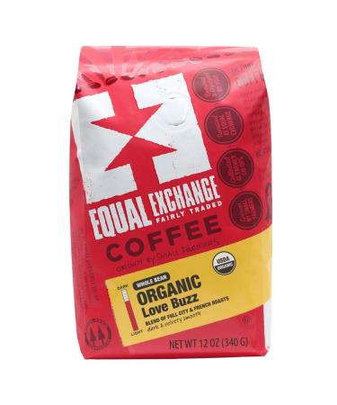 Equal Exchange Organic Coffee Love Buzz Whole Bean  12 oz (340 g)
