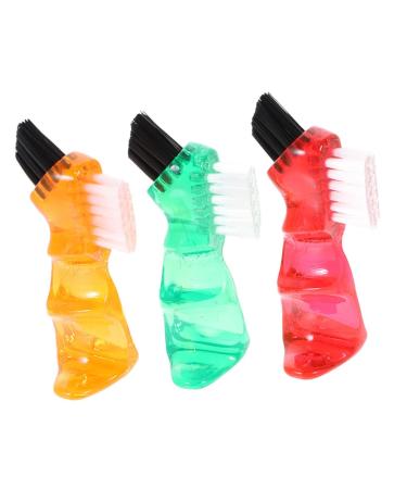 Beaupretty 3 piece of prosthetic toothbrush creative cleaning for home multifunctional personal mini cleaning for oral care double -sided prosthesis of practical mini