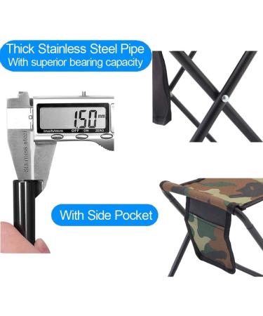 Qesonoo Mini Portable Folding Stool  Camping Fishing Stool for Adults Fishing Hiking Gardening and Beach with Carry Bag  Hold Up to 450lbs Camouflage - Buy Online on GoSupps.com