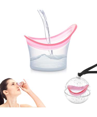 AXLOFO  Eye Wash Cup  Eye Wash Bath Kit (Eye Drop Guide/Wash Cup)  Silicone Eye Cup for Effective Eye Cleansing  Soothing Tired Eyes (pink-2)