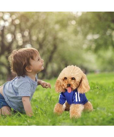 Dog Sweater for Small Dogs - Cute Cotton Hoodie for Puppies & Cats | Warm Dark Blue Pullover Coat - Buy Online on GoSupps.com