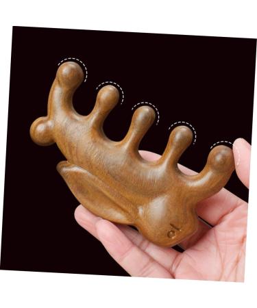 Orfofe Green Sandalwood Massage Comb - Wide Tooth Wooden Scalp Brush for Hair Care | Portable & Comfortable - Buy Online on GoSupps.com