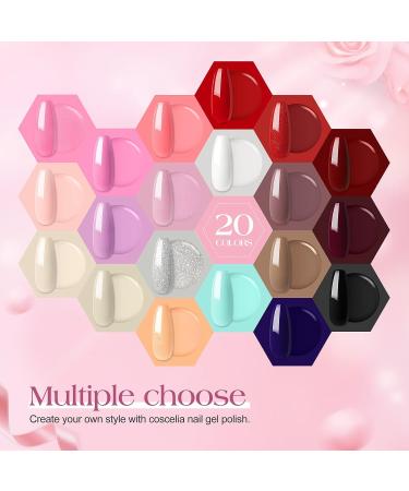 Professional Gel Nail Polish Kit with UV Light - 20pcs Set with 36W Lamp, Base & Top Coat, Rhinestones, and Tools - Ultimate Manicure Set for Women - Buy Online on GoSupps.com