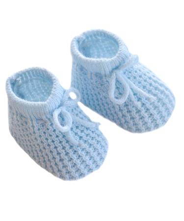 Baby Boys Girls 1 Pair Knitted Booties Mesh Baby Booties 0-3 Months S401 0-3 Months Blue