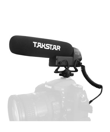 TAKSTAR SGC-600 Camera Microphone, Universal Shotgun Microphone for iPhone, Android Phone, Canon/Nikon/Sony Camera&Camcorder, Video Mic with Shock Mount, Windscreen and 3.5mm Jack