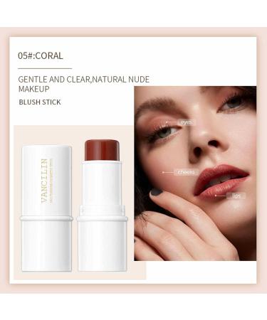 Multi Stick Waterproof Creamy Stick Blush Makeup Creamy Texture Highlighting Shade Makeup for 05# Coral Red - Buy Online on GoSupps.com