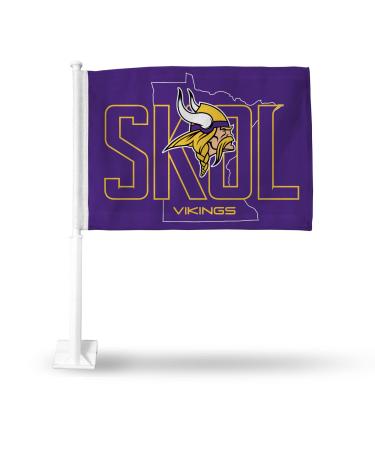 Rico Industries NFL Chicago Bears Standard Double Sided Car Flag Minnesota Vikings Exclusive-Primary