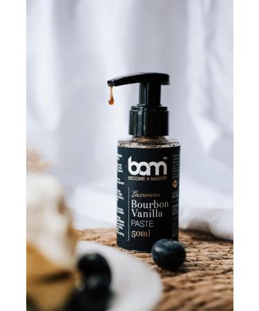 BAM Luxurious Bourbon Vanilla Paste 50 ml Home and Pro Pastry Madagascar Vanilla Extract for Desserts - Buy Online on GoSupps.com