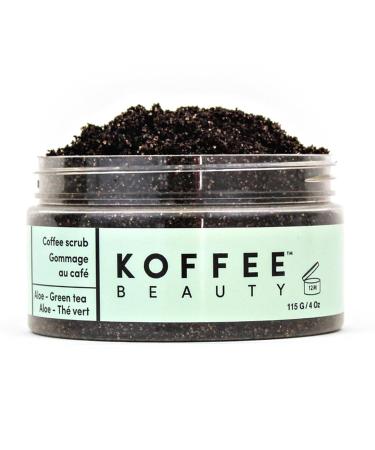 Shop Aloe & Green Tea Coffee Scrub 4oz - Organic Exfoliating Body & Face Scrub for Soft Bright Skin | Soothing Hydrating Oils | International Shipping Available - Buy Online on GoSupps.com