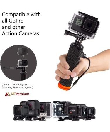 Waterproof Floating Hand Grip for GoPro Hero 11 10 9 - Orange Handler & Mount Kit for Water Sports Cameras - Buy Online on GoSupps.com