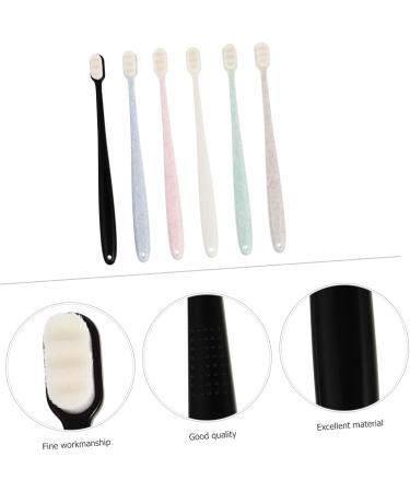 Ultechnovo 6-St Toothbrush & Cleaning Brush Set - Soft Silicone Dental Tools for Hard Prosthesis & Travel | Charcoal Bristles for Effective Cleaning - Buy Online on GoSupps.com