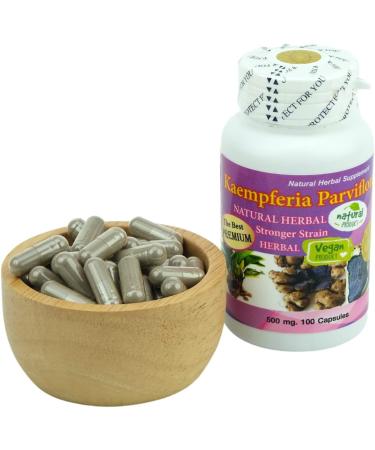Hida Beauty Black Ginger 100 Capsules - Kaempferria Parviflora Root Powder - Thai Herbal Supplement - Buy Online on GoSupps.com