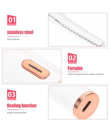 Beavorty 1 Set Heated Eyelash Curlers Heated Lash Curler Rechargeable Electric Eyelash Curler with Eyelash Brush for Women Girls - Buy Online on GoSupps.com