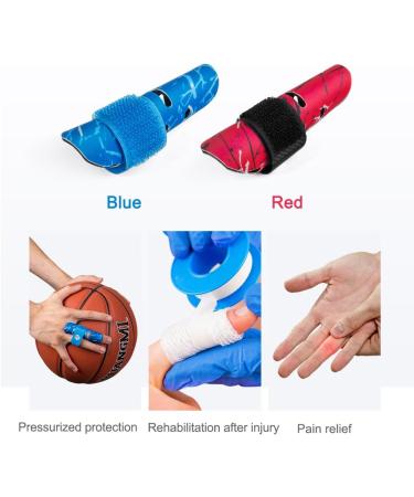Kuangmi Finger Sleeve Support Protector for Sports Injuries - Blue L/XL | International Shipping Available - Buy Online on GoSupps.com