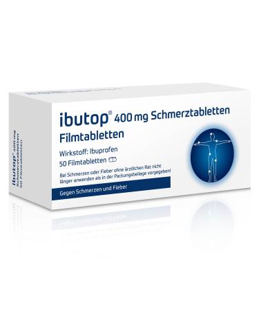 Ibutop 400 mg of painkillers in pain and fever with ibuprofen anti -inflammatory relief of headache toothache control pain and fever 50 tablets