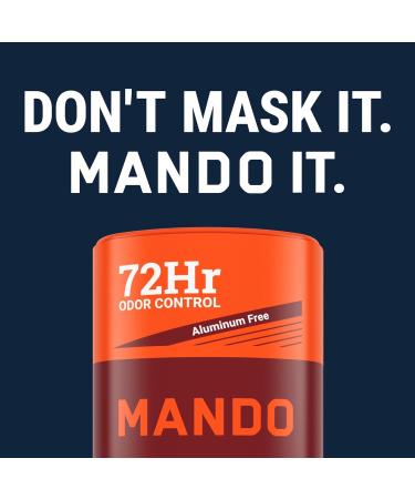 Mando Whole Body Starter Kit - 2.6oz Solid Stick 3.6oz Spray 1.5oz Acidified Body Wash 5oz Acidified Cleansing Bar 15ct Deodorant Wipes - Aluminum Free Odor Control - 5 pc Bundle (Bourbon Leather) - Buy Online on GoSupps.com