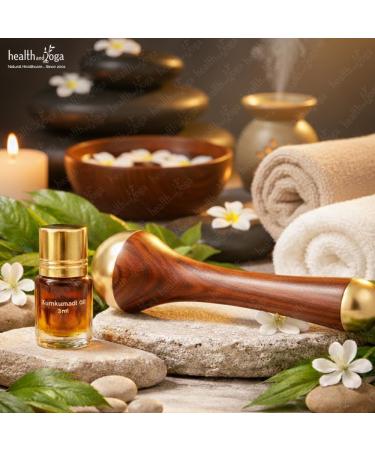 HealthAndYoga BronzLift Kansa Baguette Capuchon en bronze des deux c t s Flacon d'huile de beaut ajout e pour le visage Outil de beaut ayurv dique pour le visage le cou et sous les yeux Two Dome - Buy Online on GoSupps.com