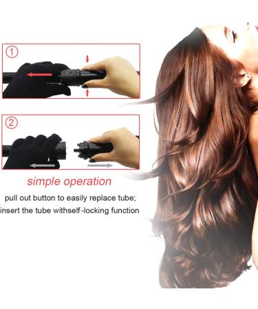 6 in 1 Curling Iron Wand Set - Interchangeable Ceramic Barrels & Heat Protective Glove - Perfect for International Shipping - Buy Online on GoSupps.com