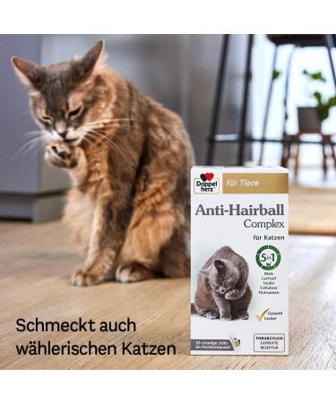 Buy Doppelherz Anti-Hairball Complex for Cats - 25 Creamy Licks to Support Digestion & Reduce Hairballs - Premium Fiber & Oils - Fast International Shipping - Buy Online on GoSupps.com