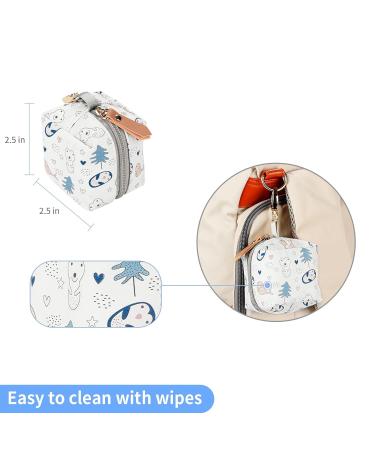 Pacifier Case Bag with Clip - Penguin Design | Holds 2 Pacifiers | Diaper Bag, Stroller, Purse | Outdoor Travel Essential - Buy Online on GoSupps.com
