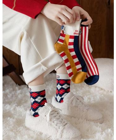 Chinese New Year Red Cotton Women's Socks 1 Pair 36-40 (Color Style 7) - Buy Online on GoSupps.com