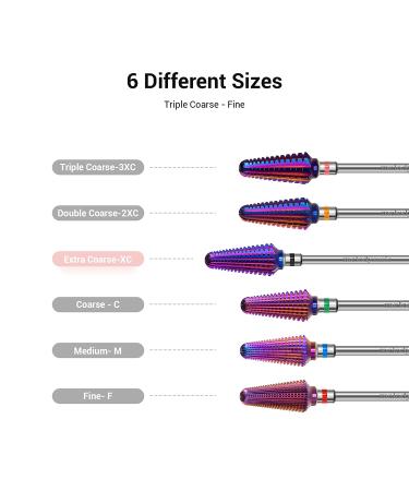 MelodySusie Tungsten Carbide Tornado Nail Drill Bit - Extra Coarse XC Series for Manicure and Pedicure Salon Gel Polishing - Buy Online on GoSupps.com