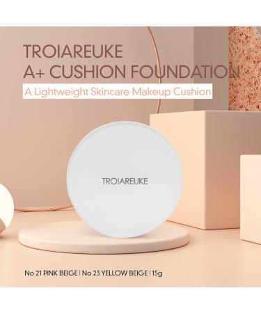 TROIAREUKE A+ Cushion Foundation (Shade 23) I Natural Coverage Makeup for Sensitive Skin - Buy Online on GoSupps.com
