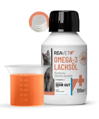 Test judgment very good 02/24 Reavet salmon oil cat 250ml - rich in omega 3 & 6 fish oil dogs high doses i real food quality without additives i freshly filled in Germany 100 ml - Buy Online on GoSupps.com