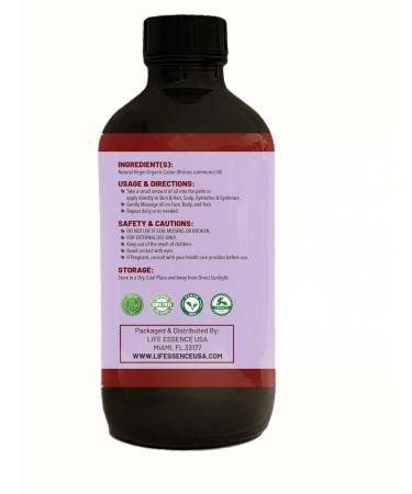 Buy BIO ESSENCE Virgin Organic Castor Seed Oil - 100% Pure Natural Certified Organic Cold Pressed Hexane & Chemical Free - 8 fl. oz. (235ml - Buy Online on GoSupps.com