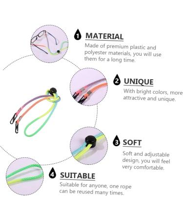 FRCOLOR 6-Piece Adjustable Anti-Lost Rope for Sunglasses Hats & Masks - Colorful Glasses Strap & Cap Cords - Buy Online on GoSupps.com