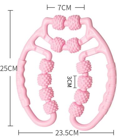 Oshni Massage Roll for Legs - Manual Deep Fabric Massager for Thighs Calf Elbows | Ideal for Bodybuilding & Yoga (Pink) - Buy Online on GoSupps.com