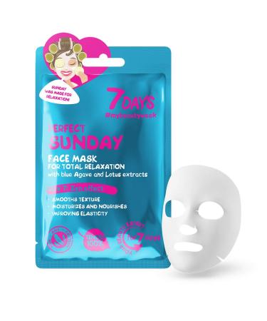 SOFIS SRL Face Sheet Mask 1 Piece Daily Skin Care Agave Lotus Extract Hydration Facial Moisturizer Tissue Mask For All Skin Types Good Price 28g Sunday 7DAYS 1 PCS SUNDAY