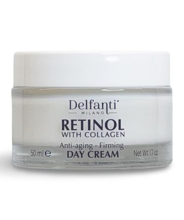 Delfanti-Milano RETINOL with COLLAGEN Anti-aging Firming Day Cream Face & Neck Moisturizer Made in Italy 1.7 oz