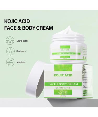 Kojic Acid Face Cream - Moisturiser Face Women - Kojic Acid Skin Lightening Cream for Dark Skin - Moisture Hydrate Smooth Tender Firm - Reduce Body Dullness Dilute Stain - Flawless Anti Freckle Aging - Buy Online on GoSupps.com